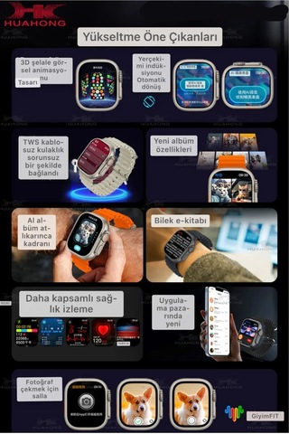 Watch 8 Ultra Akıllı Saat Hk 8 Ultra Amoled Ekran 2.02hd Nfc Gps Yeni Amiral Gemisi 49mm