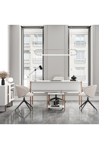 Lagomood Zenith Ofis Takımı Beyaz Meşe