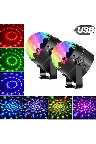 Yifomall Renkli Led Dönen Işık Projeksiyon, Sahne Ve Atmosfer Aydınlatma İçin Modern Usb Güçlü Mini Top