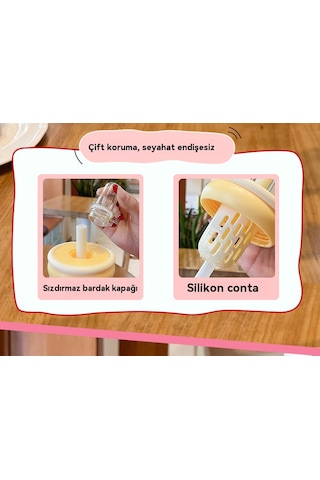 Çizgi Film Bulut Meyveli Plastik Bardak Kırmızı