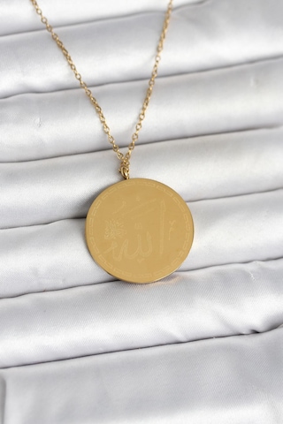 316l Çelik Gold Renk Ayetel Kürsi Ve Allah Yazılı Ke Çok Renkli