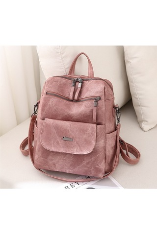 Çanta Büyük Kapasiteli Kadın Sırt Çantası Omuz Çantası Kadın Pembe