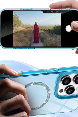 Mey İthalat Apple iPhone Uyumlu 15 Plus Live Diamond Magsafe Kapak - Şeffaf Diğer