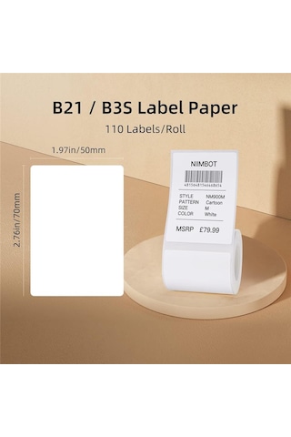 Nıımbot T50-70-110WHITE Beyaz 40X30 MM Termal Etiket