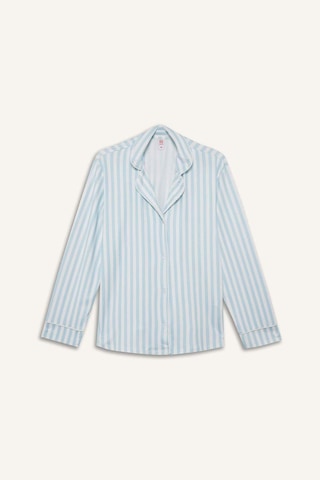 Defacto Regular Fit Pijama Yaka Uzun Kollu Üst G1980ax26spbe772 Mavi-be772