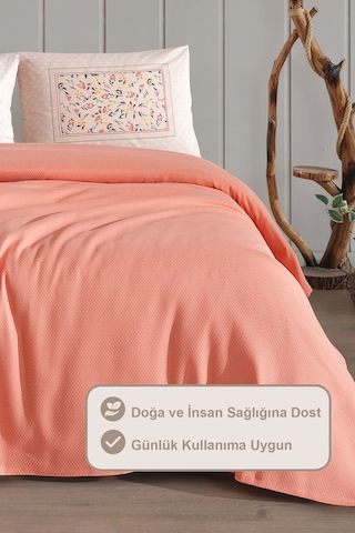 Elart Angel Pike Çift Kişilik %100 Pamuk 200x220 Cm Somon Somon