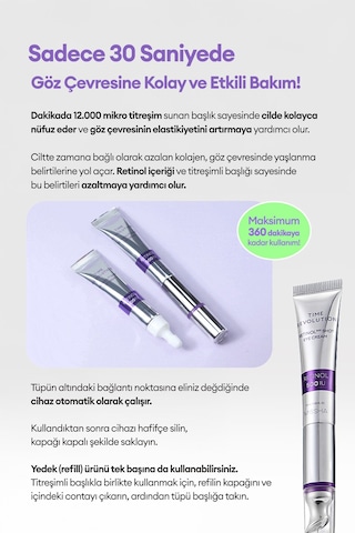 Titreşimli 2li Göz Bakım Kremi Time Revolution Retinol 500 Shot Eye Cream Duo Set