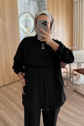 Dikiş Detaylı İkili Modal Takım - Siyah Siyah