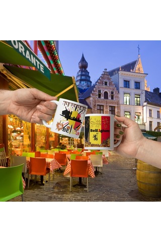 Belçika Kupa Bardak 2 Adet Seyahat Hatıra Belgium Mug