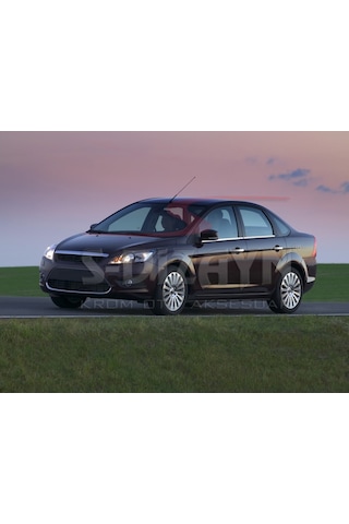 S-Dizayn Ford Focus 2 Krom Cam Çıtası 4 Prç 2008-2011