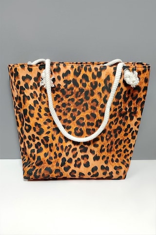 Hnrlıshp Leopar Desenli Plaj Çantası-kahverengi Çok renkli 33560801