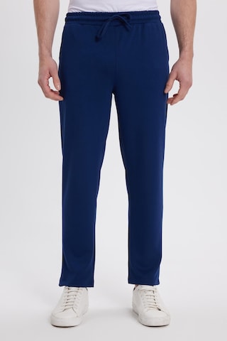 Tudors Erkek Slim Fit Dar Kesim Beli Bağcıklı 3 Cepli Geniş Paça Lacivert Eşofman Altı-41910 Lacivert