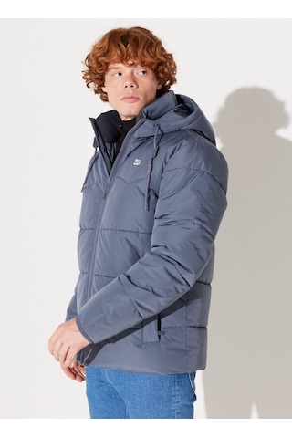 Lee Erkek Kapüşonlu Gri Şişme Mont - L88Bnya66 001