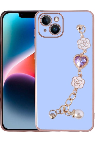 Apple Uyumlu iPhone 15 Plus Zore El Tutamaçlı Kamera Korumalı Zore Taka Silikon Kılıf-mor Mor