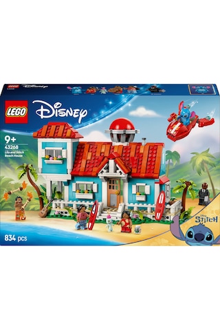 LEGO® ǀ Disney Lilo ve Stiç Plaj Evi 43268 - 9 Yaş ve Üzeri Prenses Seven Çocuklar için Yaratıcı Oyuncak Yapım Seti (834 Parça)