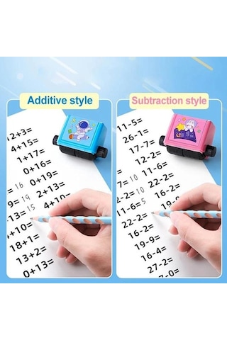 Çocuk Toplama Ve Çıkarma Kaydırma Damgası İlkokul Öğrencileri Okul Öncesi Matematik Egzersiz Silindiri Dijital Öğretim Damgası Subtraction