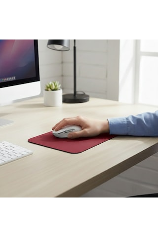 230x170x3 Mm Mouse Pad Kaymaz Non-slip Taban Pürüzsüz Bez Yüzey Bordo