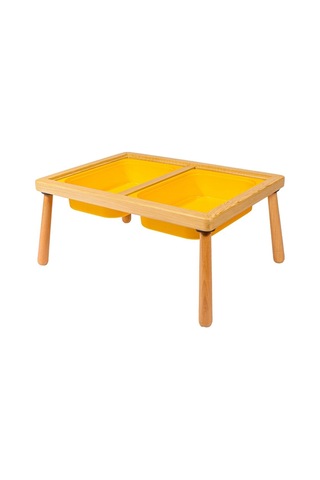 Wood&Joy Ahşap Mini Duyusal Oyun Masası Sarı