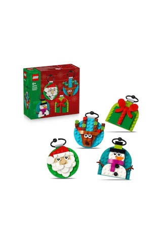 LEGO® Yılbaşı Süsü Koleksiyonu 40744 – 6 Yaş ve Üzeri İçin Kardan Adam, Ren Geyiği ve Noel Baba Yılbaşı Süsleri Yapım Seti (153 Parça)