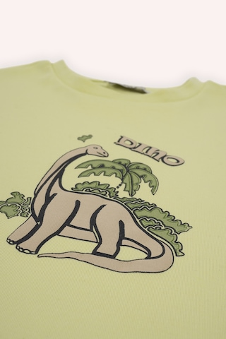 Panço Erkek Çocuk Dinozor Baskılı Yeşil Pijama Takımı