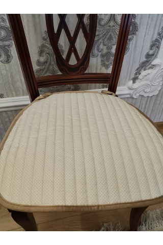 Burush Sandalye İçin 50x50 Cm Pofuduk Yastık, Bağcıklı Yapılmış 211694792 Kahverengi