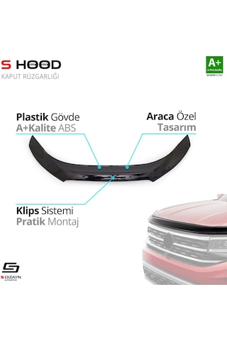 S-dizayn Chevrolet Captiva Abs Plastik Kaput Rüzgarlığı 2011-2018 A+kalite