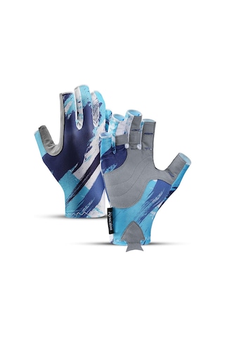 Kyncılor Parmaksız Nefes Alabilen Balıkçı Eldiveni Mavi