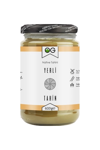 OG natural Yerli Taş Değirmen Tahin 600 G OG natural Yerli Taş Değirmen Tahin 600 G