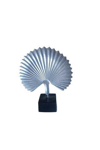 20cm-22cmlik Polyester,midye Kabuğu Desenli Beyaz Biblo