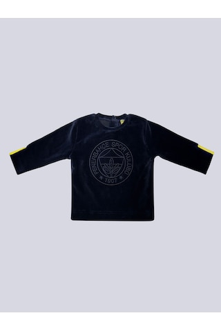 Fenerbahçe Lacivert Nakış Logolu Bebek Kadife Sweatshirt Fb Laci Yeni