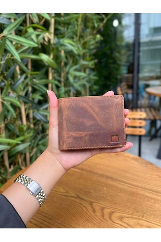 Mft Leather Hakiki Deri Erkek Cüzdan Fermuarlı, Bozuk Paralı, İsim Yazılı Tokyo 2404 - Crazy Taba Crazy Taba