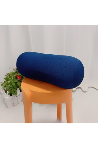 Cushie Yastıklar Mikro Boncuklu Silindir Yumuşak/esnek/son Derece Rahat Rulo Yastık Mavi