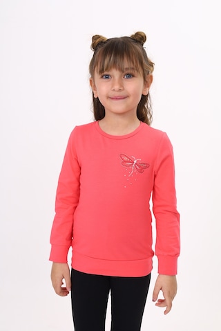 Toontoy Kids Toontoy Kız Çocuk Yusufcuk Nakışlı Tişört Nar Çiçeği