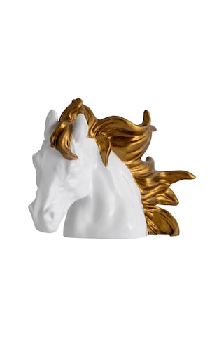 Dekoratif At Başı Biblo - Gold