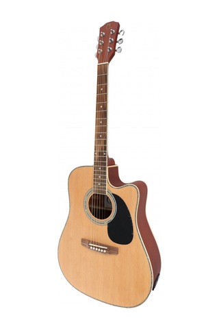 Almira F650n-c Elektro Akustik Gitar - Naturel Başlangıç/orta - Cutaway Kasa Naturel Parlak Cila, Dahili Tuner Ve 4-band Eq, Ihlamur Gövde Yapısı Ölçüler: 41 İnç Standart Dreadnought