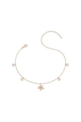 İndigo Takı Minik Kelebek Rose Gümüş Halhal Çok Renkli