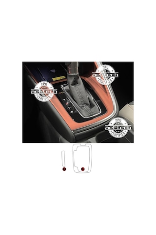 Honda Hr-v Uyumlu Vites Etrafı Piano Black Tpu Koruyucu 2li Set 2021-2026