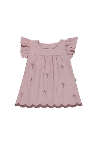 Civil Baby Palmiye Nakışlı 6-18 Ay Elbise - Pembe Pudra Pembe