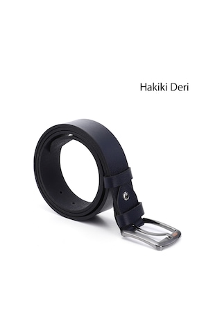 Gönderi(R) Gönderi R Lacivert Antik Hakiki Deri 4 Cm Kot Kemeri Lacivert