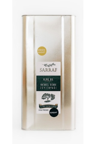 Sarraf Erken Hasat Soğuk Sıkım Naturel Sızma Zeytinyağı Teneke 5 L