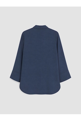 Lcw Limitless Lacivert Oversize Modal Karışımlı Gömlek