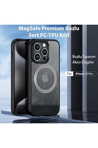 Dux Ducis Apple Uyumlu iPhone 15 Pro Magsafe Premium Buzlu Sert Pc-tpu Kılıf