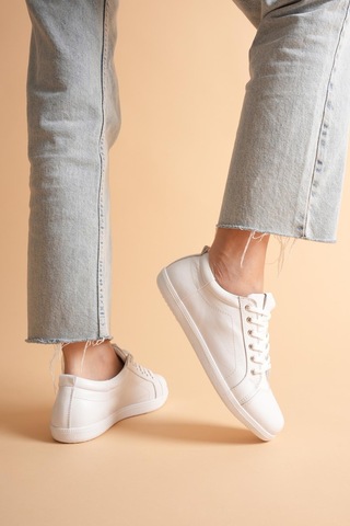 Analin Shoes Kadın Hakiki Deri Casual Spor Ayakkabı Beyaz