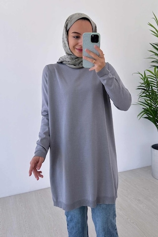 Basic Merserize Tunik - Gri Gri