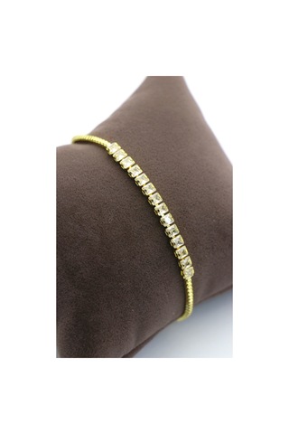 Caisyabutik Altın Kaplama Özel Seri Kararmaz Asansörlü Su Yolu Çelik Bileklik Altın