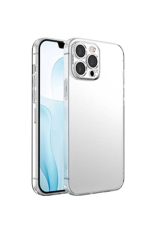 Apple Uyumlu iPhone 13 Pro Max Şeffaf Silikon Kılıf Esnek Darbe Emici Ultra İnce Şeffaf Telefon Koruyucu Kapak