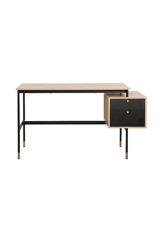 Madrid 2 Çekmeceli Çalışma Masasıceviz-siyah 137.5x54x76 Cm Siyah