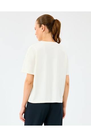 Skechers W Light Fabric T-shirt Kadın Beyaz Tshirt S2520257-3855