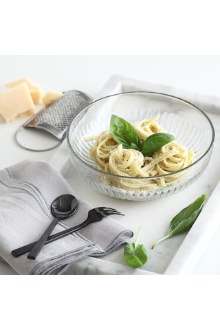 LAV Tokyo Cam Salata Kasesi 2'li Orta Boy 880 ml Yuvarlak (Sunum Kasesi , Hazırlık Kasesi)