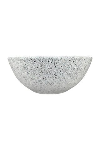 Bitki Tasarımı Beyaz Granit Toprak Saksı 20 Cm